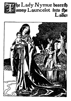 The Lady Nymue beareth away Launcelot into the Lake