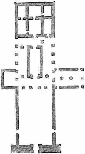 GROUND-PLAN OF TEMPLE AT MEDINET ABOU.