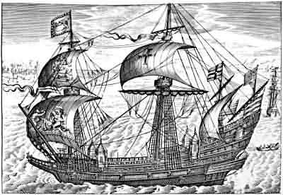 AN ELIZABETHAN GALLEON