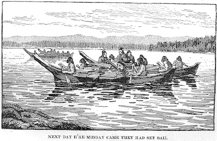 [Illustration: NEXT DAY E'RE MIDDAY CAME THEY HAD SET SAIL]