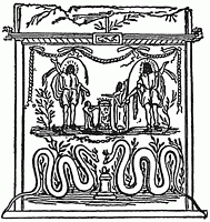 Culte Romain du feu et culte du serpent runi.