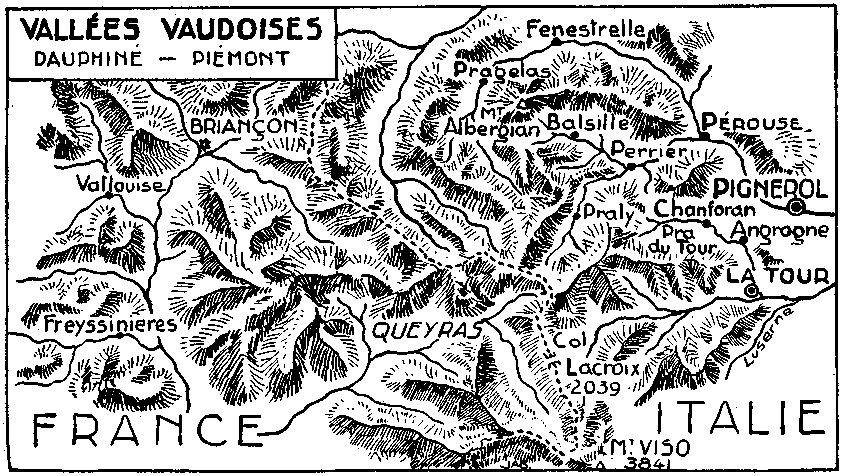 Carte des Valles Vaudoises