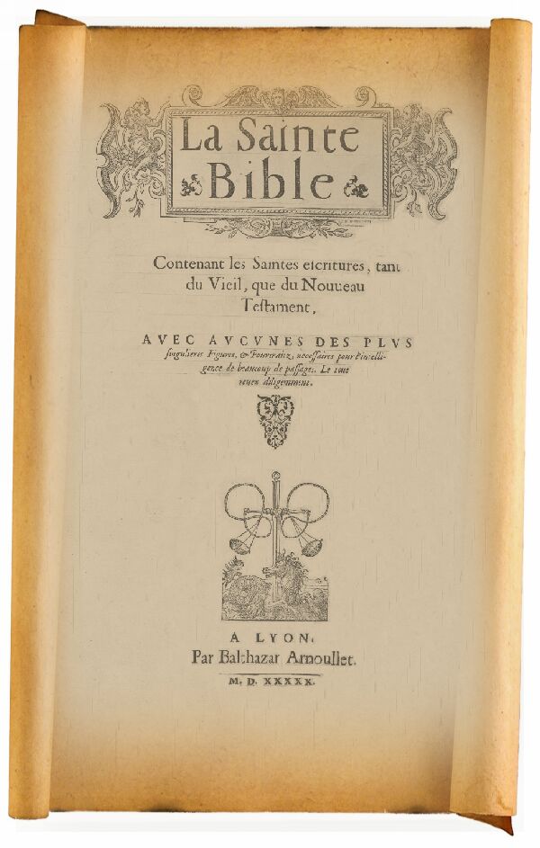 La Sainte Bible de l'Épée de Calvin 1550, par Balthazar Arnouillet