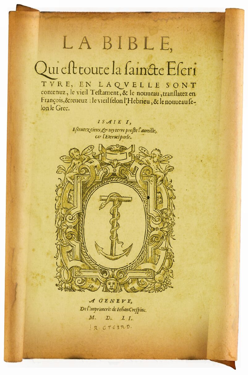La Sainte Bible de l'Épée de Calvin 1551, par Jean Crespin
